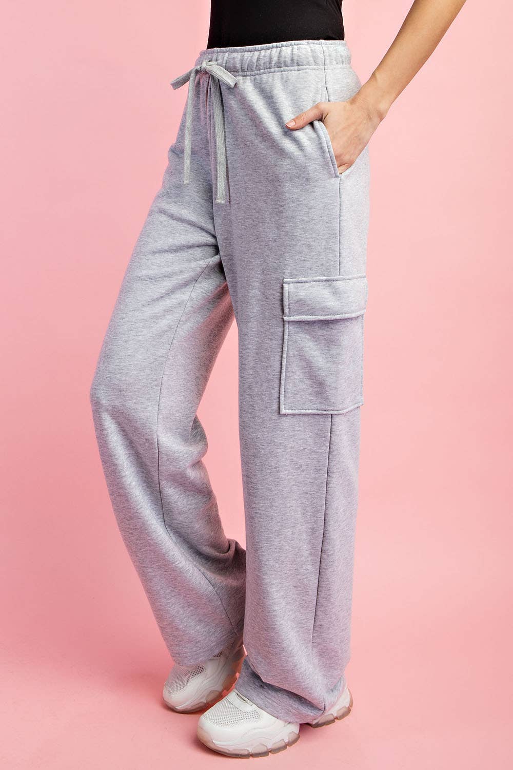 FRENCH TERRY STRAIGHT CARGO SWEATPANT