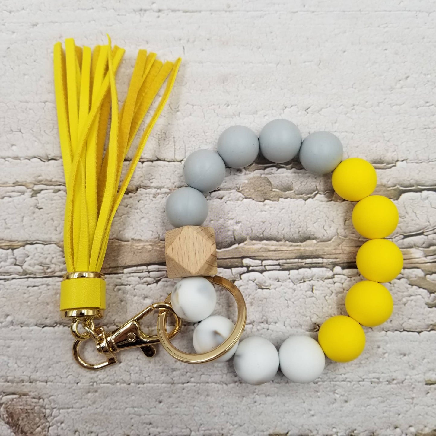 Handmade Silicone Bead Bangle Keychain