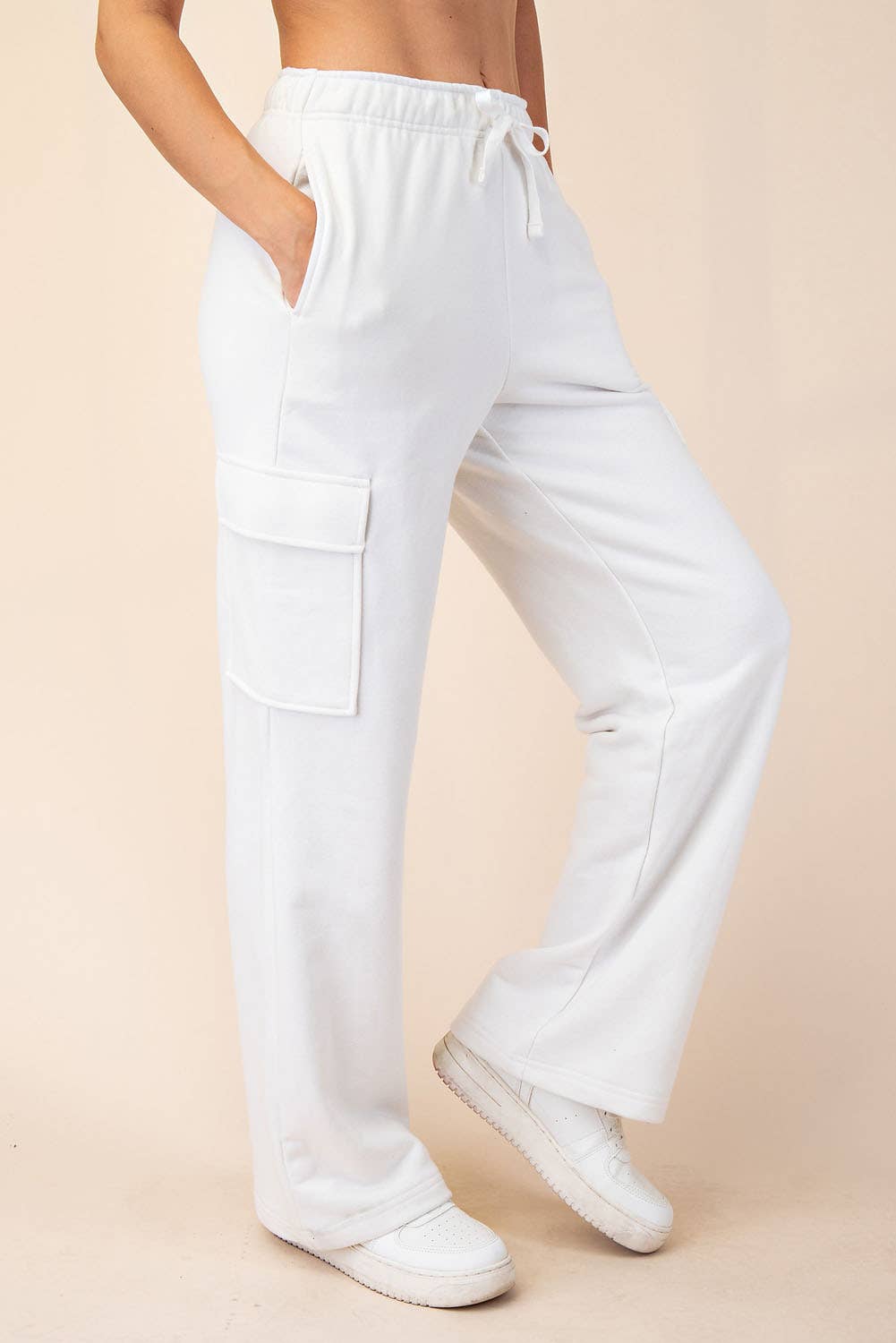 FRENCH TERRY STRAIGHT CARGO SWEATPANT