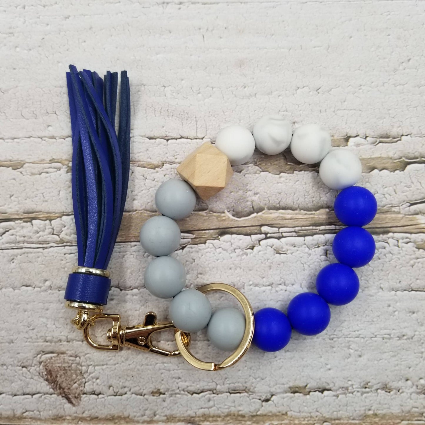 Handmade Silicone Bead Bangle Keychain
