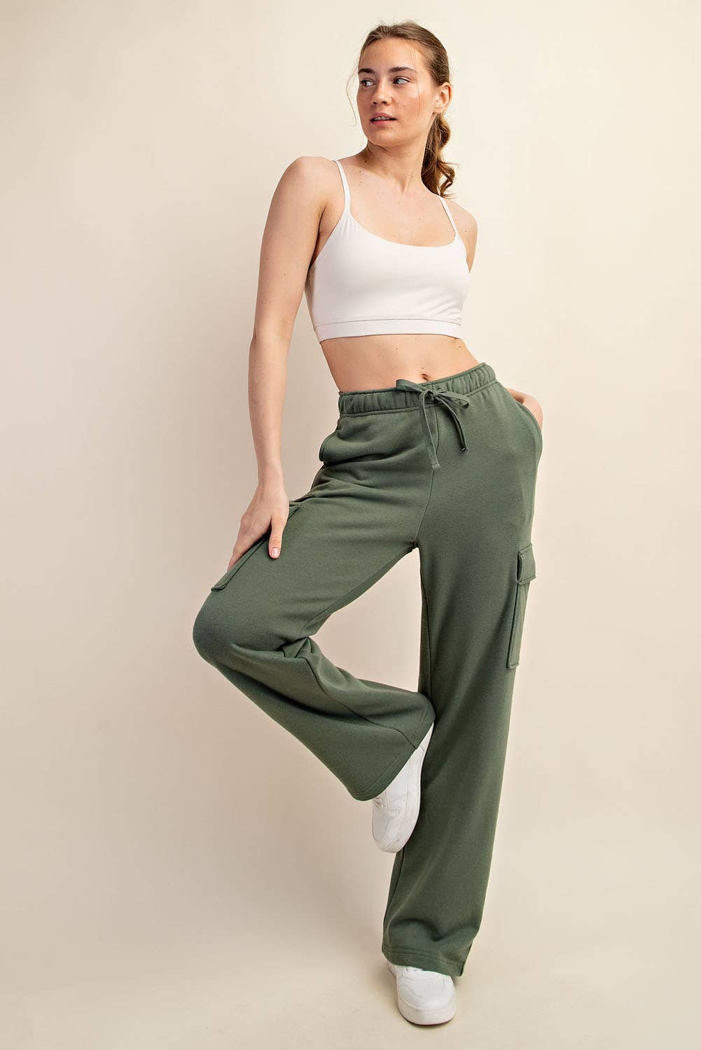FRENCH TERRY STRAIGHT CARGO SWEATPANT